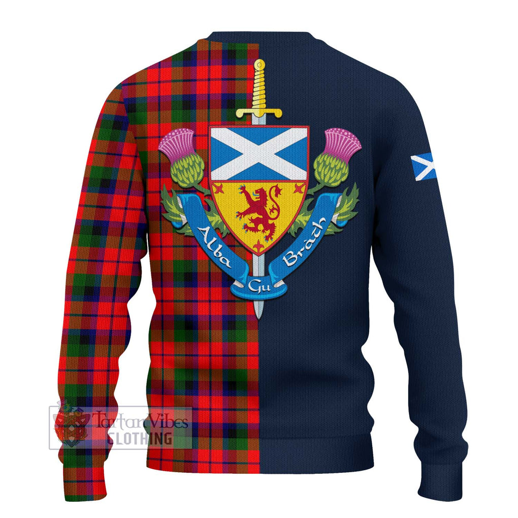 MacCracken Modern Tartan Ugly Sweater Alba with Scottish Lion Royal Arm Half Style - Tartan Vibes Clothing