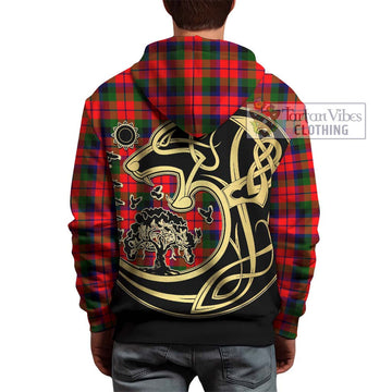 MacCracken Modern Tartan Hoodie with Family Crest Celtic Wolf Style - Tartan Vibes Clothing