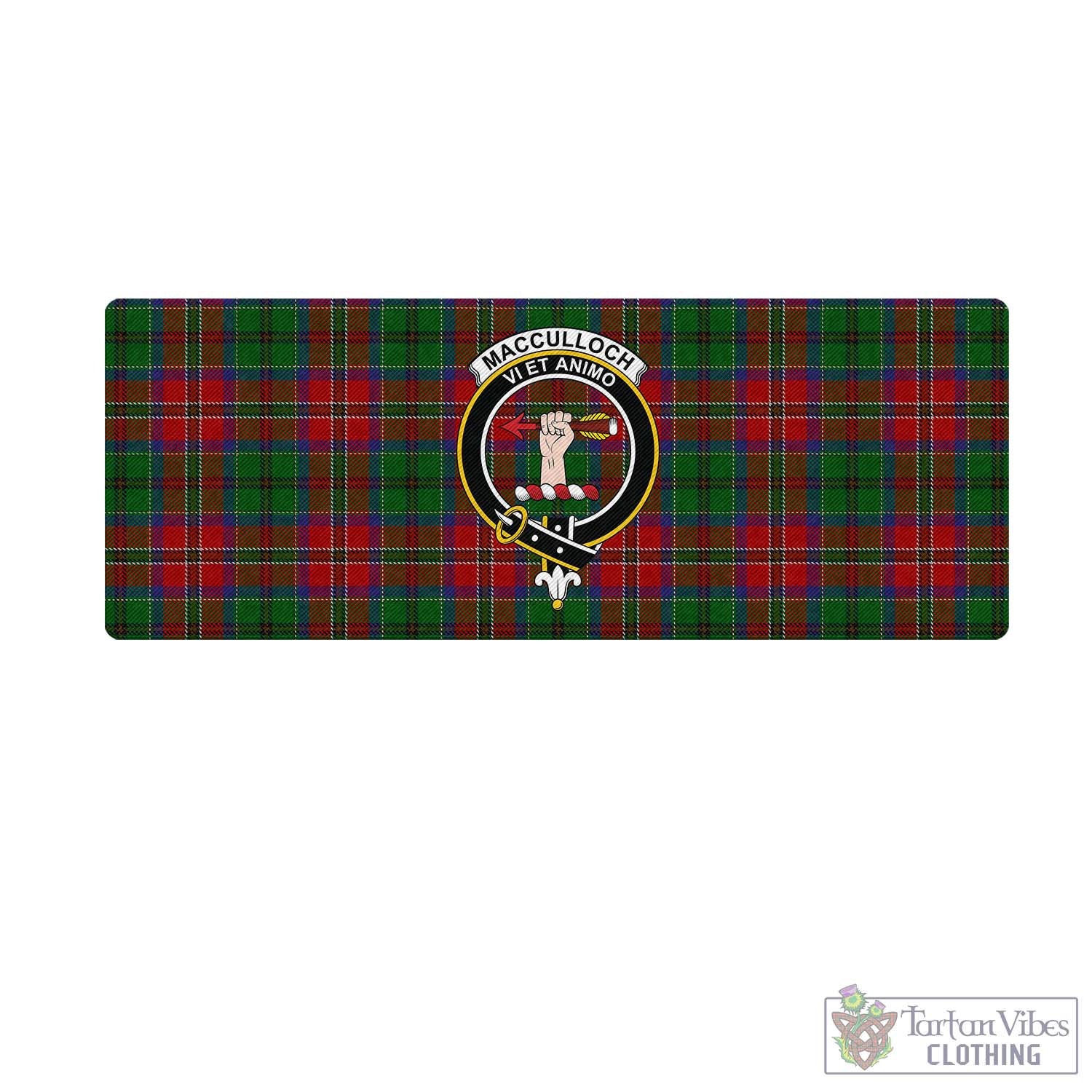 Tartan Vibes Clothing MacCulloch Tartan Mouse Pad with Family Crest