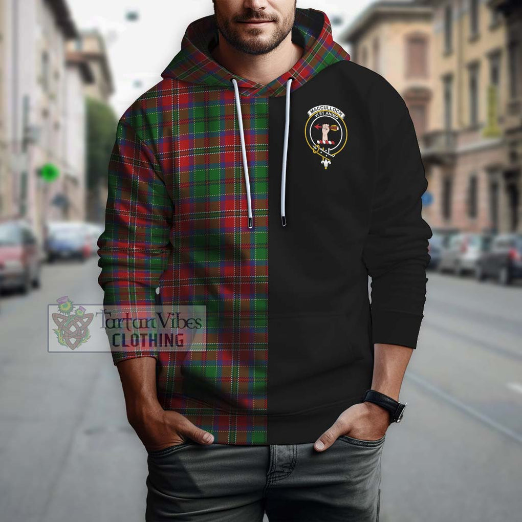 MacCulloch (McCulloch) Tartan Hoodie with Family Crest and Half Of Me Style Zip Hoodie - Tartanvibesclothing Shop