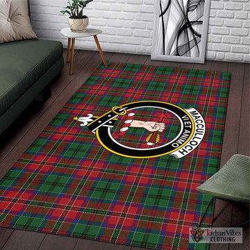 MacCulloch (McCulloch) Tartan Area Rug with Family Crest