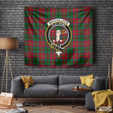 MacCulloch (McCulloch) Tartan Tapestry Wall Hanging and Home Decor for Room with Family Crest