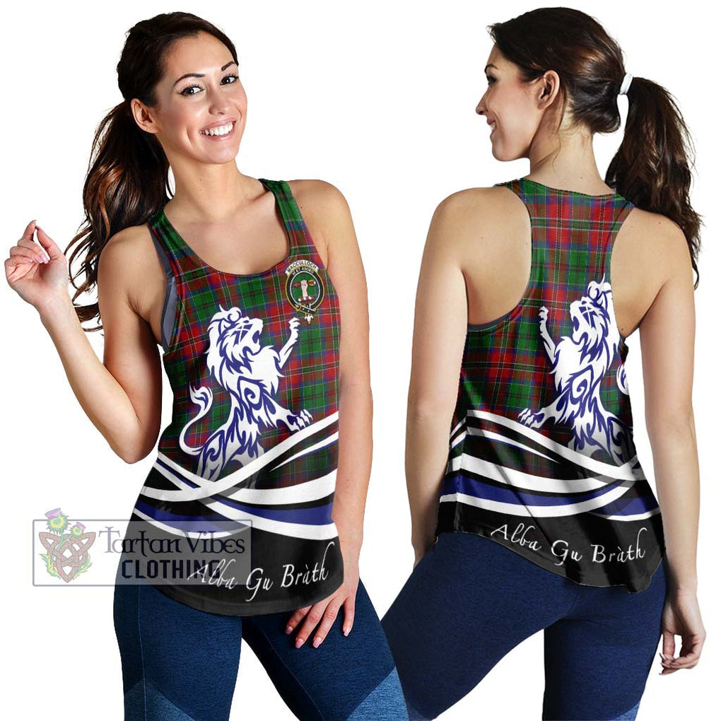 MacCulloch (McCulloch) Tartan Women's Racerback Tanks with Alba Gu Brath Regal Lion Emblem 4XL - Tartanvibesclothing Shop