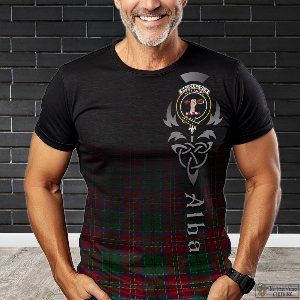 Tartan Vibes Clothing MacCulloch Tartan T-Shirt Featuring Alba Gu Brath Family Crest Celtic Inspired
