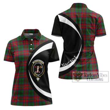 MacCulloch (McCulloch) Tartan Women's Polo Shirt with Family Crest Circle Style