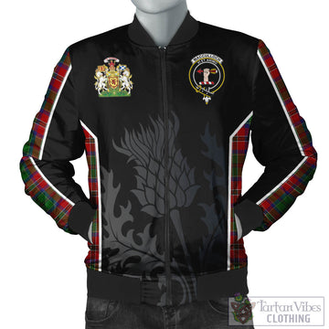MacCulloch Tartan Bomber Jacket with Family Crest and Scottish Thistle Vibes Sport Style