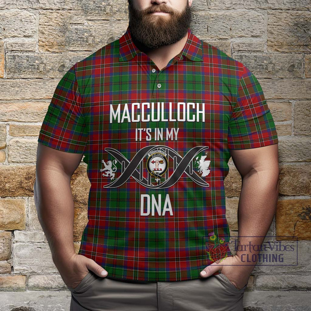 MacCulloch (McCulloch) Tartan Polo Shirt with Family Crest DNA In Me Style Kid - Tartanvibesclothing Shop