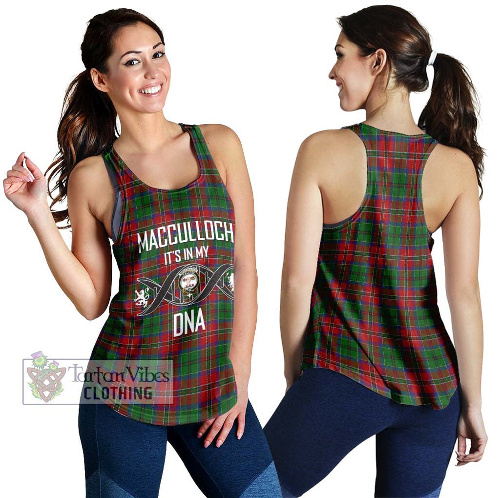 MacCulloch (McCulloch) Tartan Women's Racerback Tanks with Family Crest DNA In Me Style 4XL - Tartanvibesclothing Shop