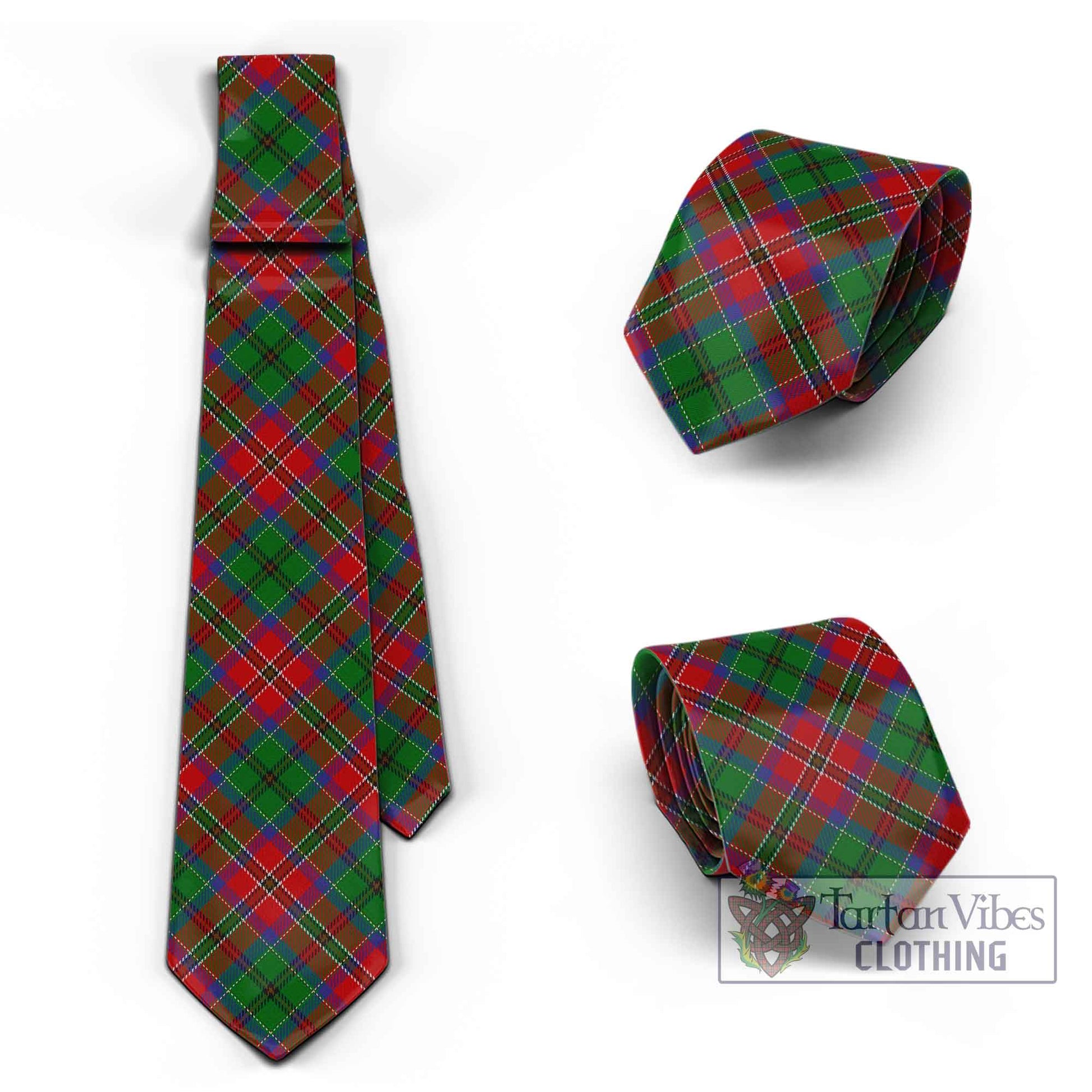Tartan Vibes Clothing MacCulloch Tartan Classic Necktie Cross Style