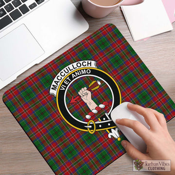 Tartan Vibes Clothing MacCulloch Tartan Mouse Pad with Family Crest