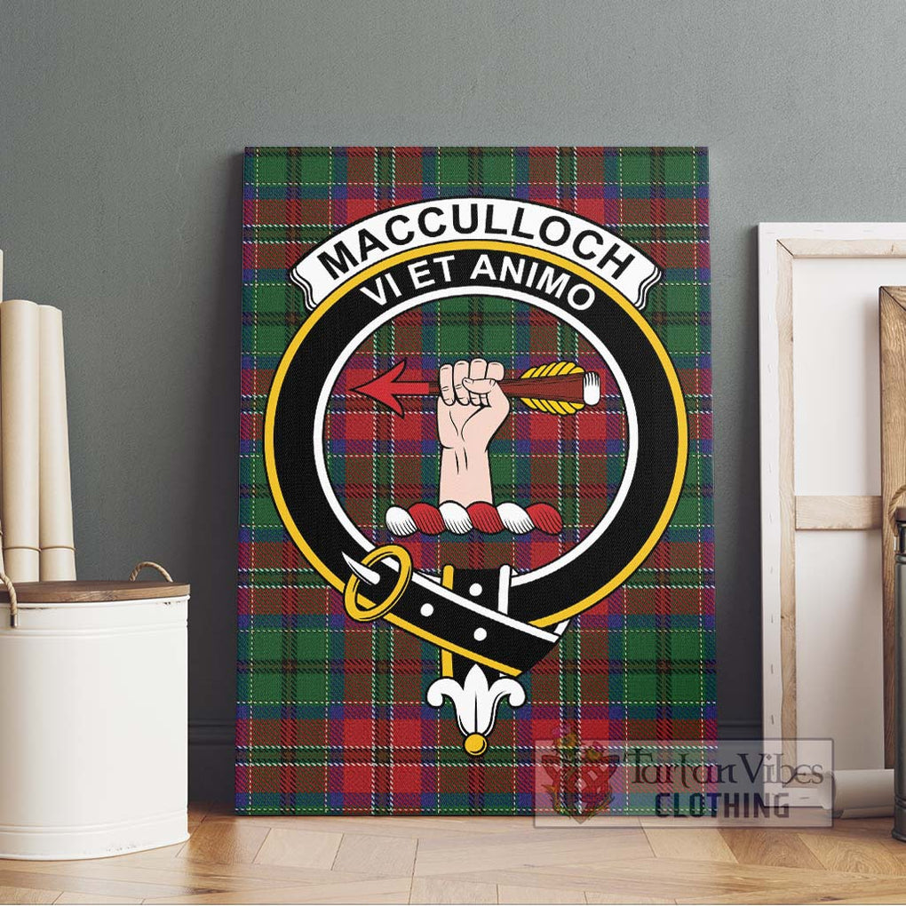MacCulloch (McCulloch) Tartan Canvas Print Wall Art with Family Crest Without Frame - Tartan Vibes Clothing
