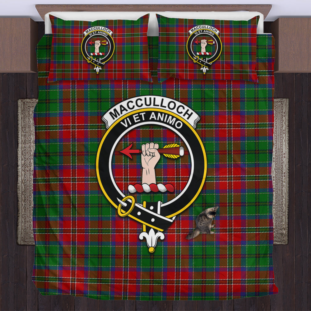 MacCulloch (McCulloch) Tartan Bedding Set with Family Crest US Bedding Set - Tartan Vibes Clothing