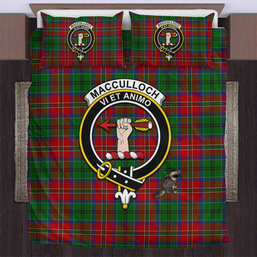 MacCulloch Tartan Bedding Set with Family Crest