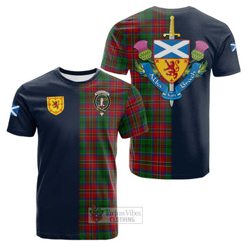 MacCulloch (McCulloch) Tartan Cotton T-shirt Alba with Scottish Lion Royal Arm Half Style