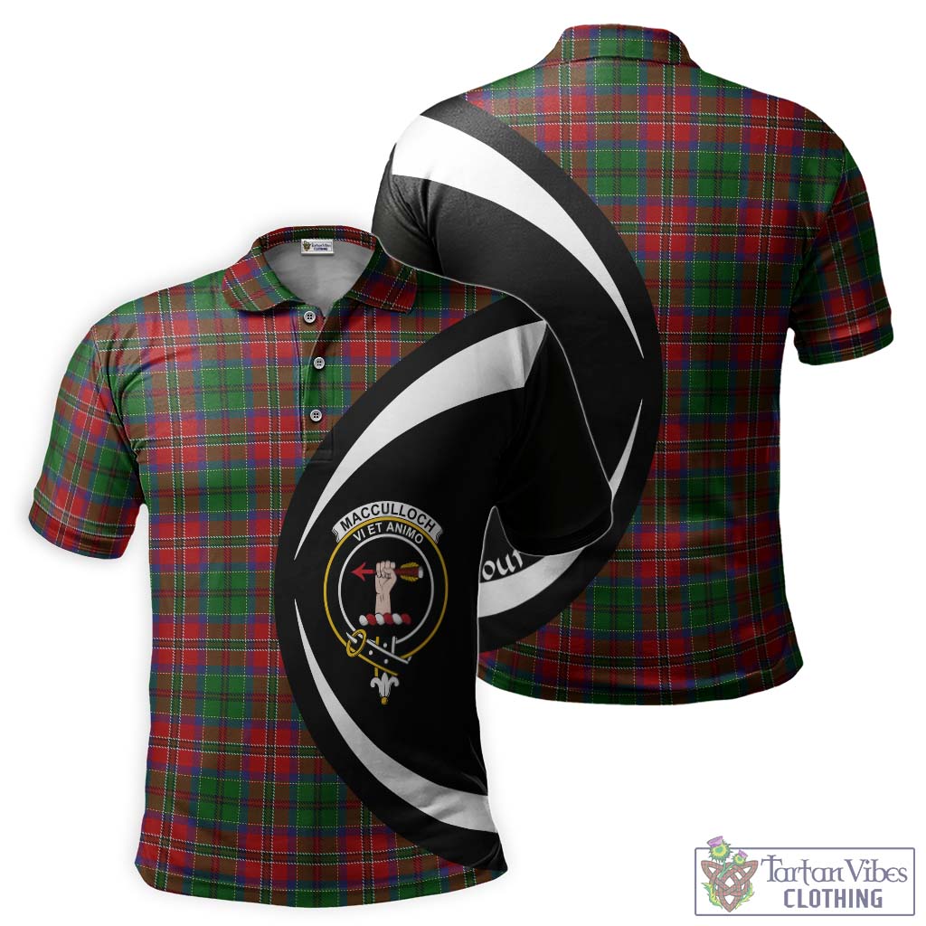 MacCulloch (McCulloch) Tartan Men's Polo Shirt with Family Crest Circle Style Kid - Tartan Vibes Clothing