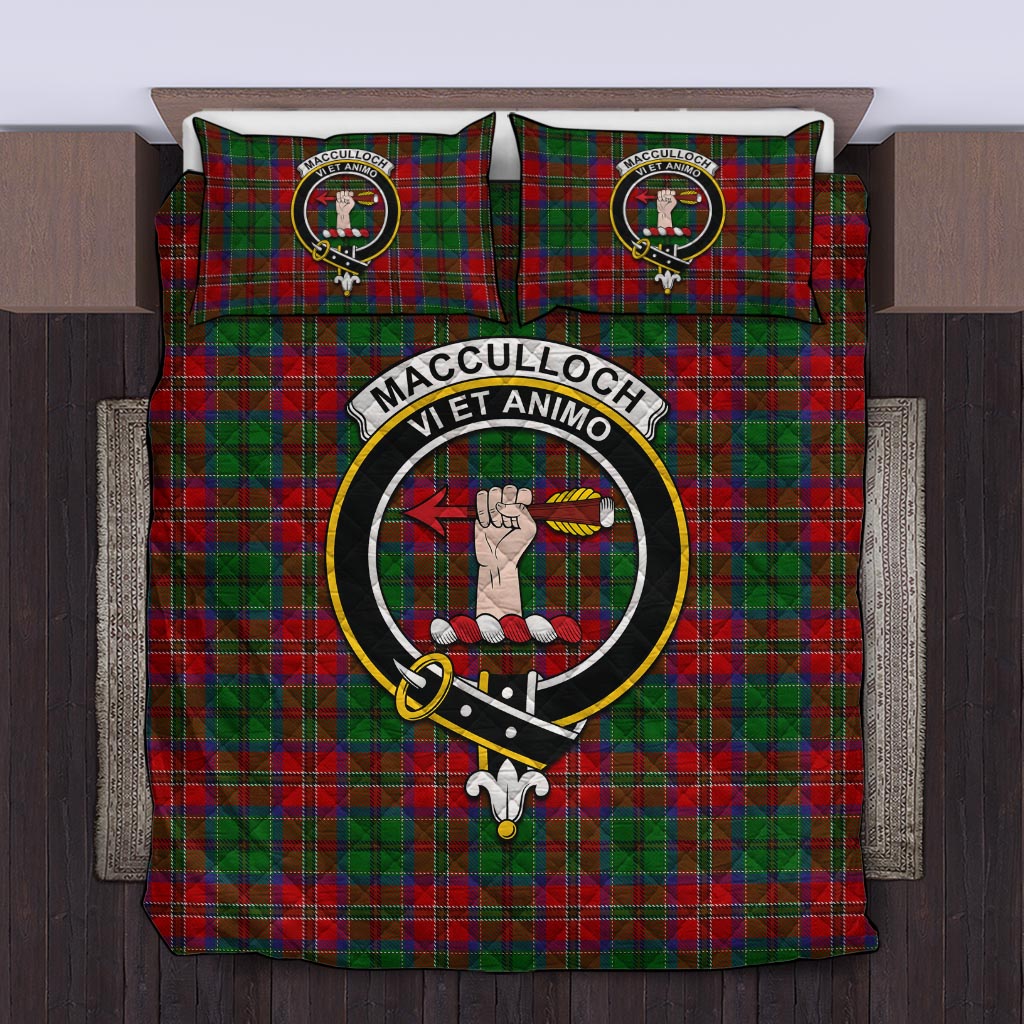 MacCulloch (McCulloch) Tartan Quilt Bed Set with Family Crest Twin - Tartan Vibes Clothing