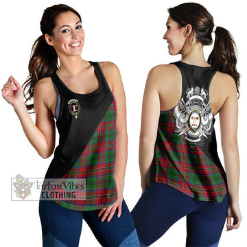 MacCulloch (McCulloch) Tartan Women's Racerback Tanks with Family Crest and Military Logo Style 4XL - Tartanvibesclothing Shop