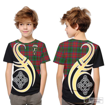 MacCulloch (McCulloch) Tartan Kid T-Shirt with Family Crest and Celtic Symbol Style Youth XL Size14 - Tartan Vibes Clothing