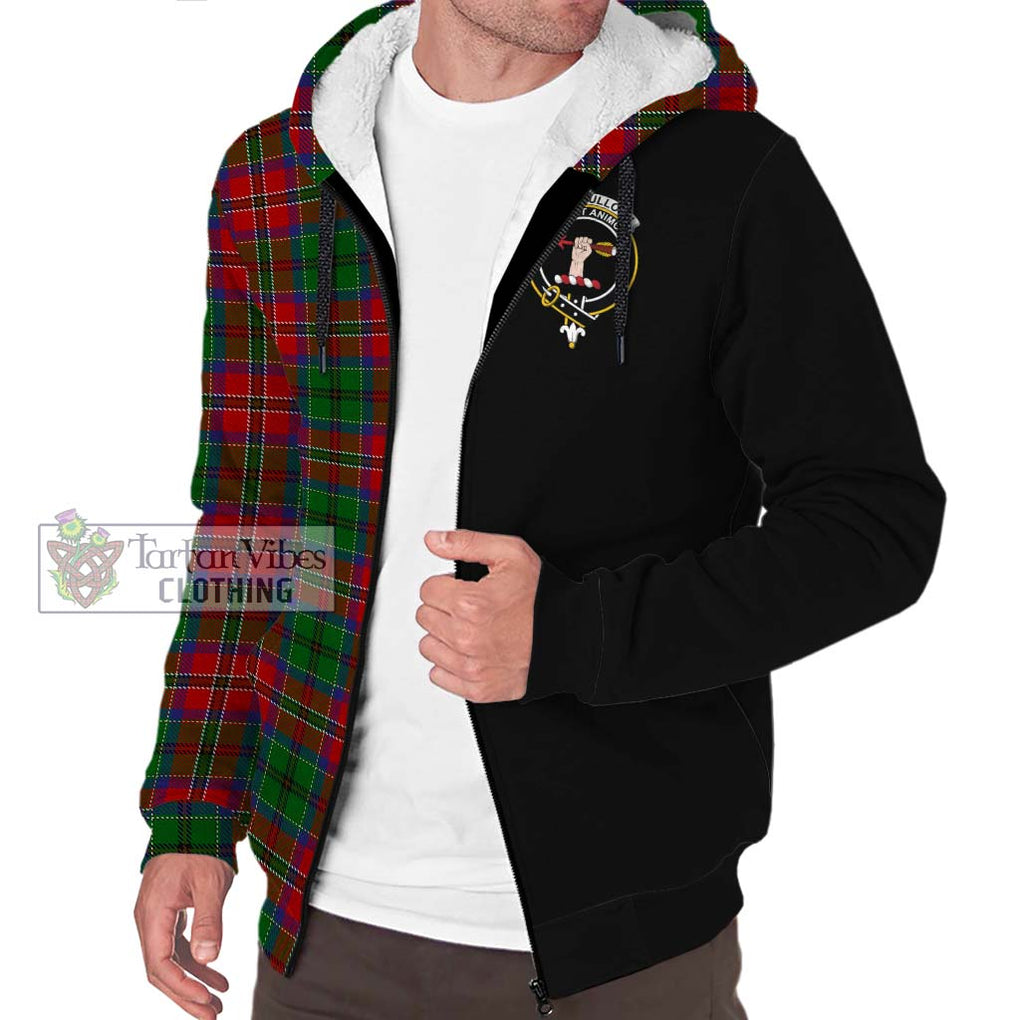 MacCulloch (McCulloch) Tartan Sherpa Hoodie with Family Crest and Half Of Me Style Unisex S - Tartanvibesclothing Shop
