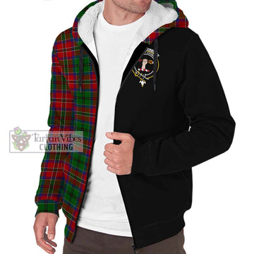 MacCulloch (McCulloch) Tartan Sherpa Hoodie with Family Crest and Half Of Me Style Unisex S - Tartanvibesclothing Shop