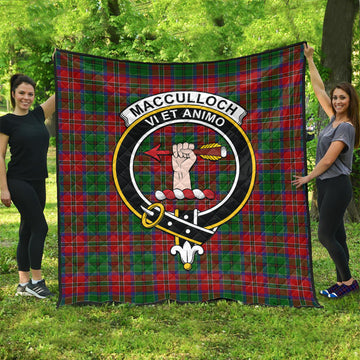 MacCulloch Tartan Quilt with Family Crest