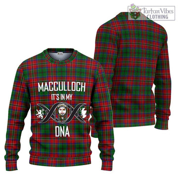 MacCulloch (McCulloch) Tartan Knitted Sweater with Family Crest DNA In Me Style Unisex - Tartanvibesclothing Shop