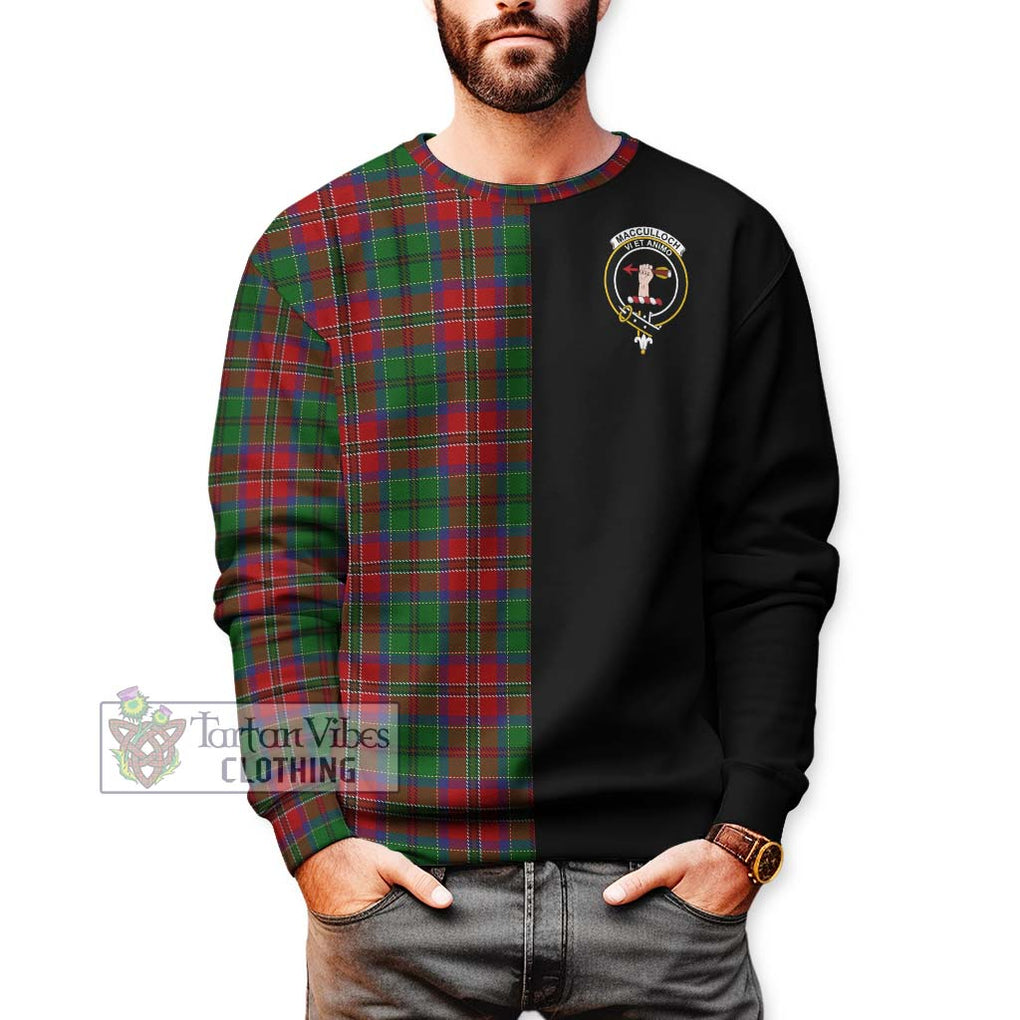 MacCulloch (McCulloch) Tartan Sweatshirt with Family Crest and Half Of Me Style Unisex - Tartanvibesclothing Shop