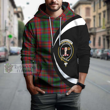 Tartan Vibes Clothing MacCulloch Tartan Hoodie with Family Crest Circle Style