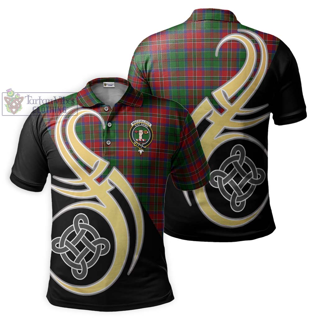 MacCulloch (McCulloch) Tartan Polo Shirt with Family Crest and Celtic Symbol Style Kid - Tartan Vibes Clothing