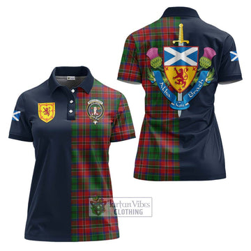 MacCulloch (McCulloch) Tartan Women's Polo Shirt Alba with Scottish Lion Royal Arm Half Style
