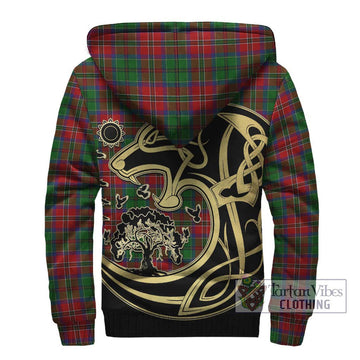 MacCulloch (McCulloch) Tartan Sherpa Hoodie with Family Crest Celtic Wolf Style - Tartan Vibes Clothing