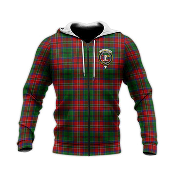 MacCulloch Tartan Knitted Hoodie with Family Crest