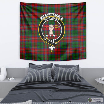MacCulloch (McCulloch) Tartan Tapestry Wall Hanging and Home Decor for Room with Family Crest