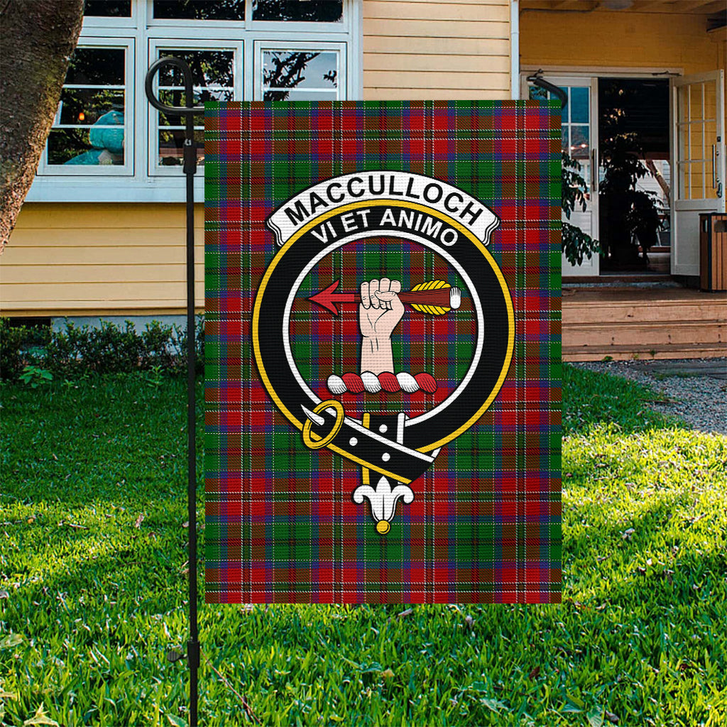 MacCulloch (McCulloch) Tartan Flag with Family Crest - Tartan Vibes Clothing
