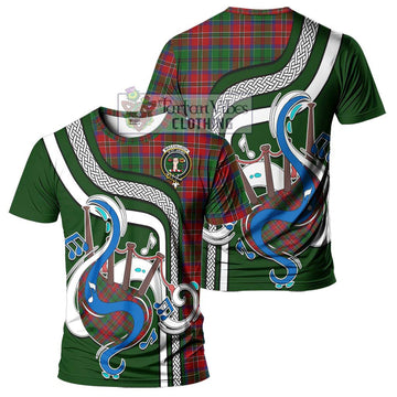 MacCulloch (McCulloch) Tartan T-Shirt with Epic Bagpipe Style