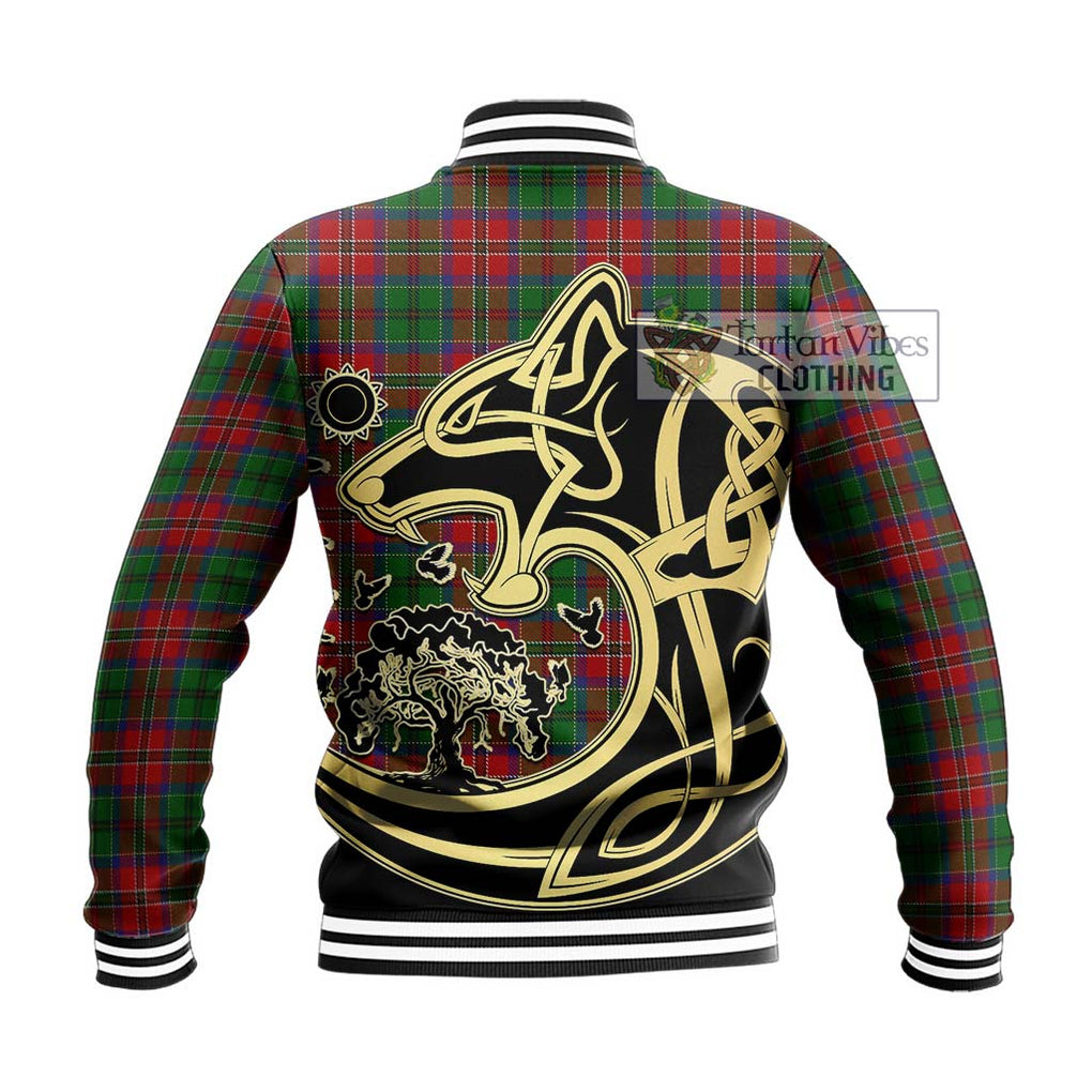 MacCulloch (McCulloch) Tartan Baseball Jacket with Family Crest Celtic Wolf Style - Tartan Vibes Clothing