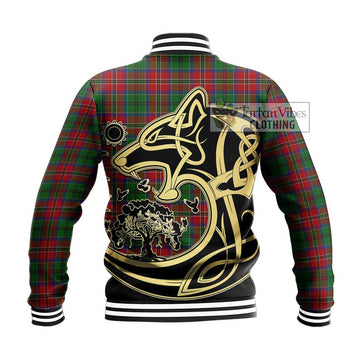 MacCulloch (McCulloch) Tartan Baseball Jacket with Family Crest Celtic Wolf Style - Tartan Vibes Clothing