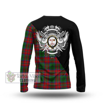 MacCulloch (McCulloch) Tartan Long Sleeve T-Shirt with Family Crest and Military Logo Style - Tartanvibesclothing Shop