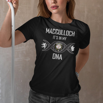 MacCulloch Family Crest DNA In Me Womens Cotton T Shirt