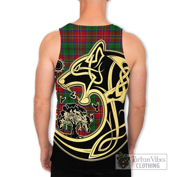 MacCulloch (McCulloch) Tartan Men's Tank Top with Family Crest Celtic Wolf Style - Tartan Vibes Clothing