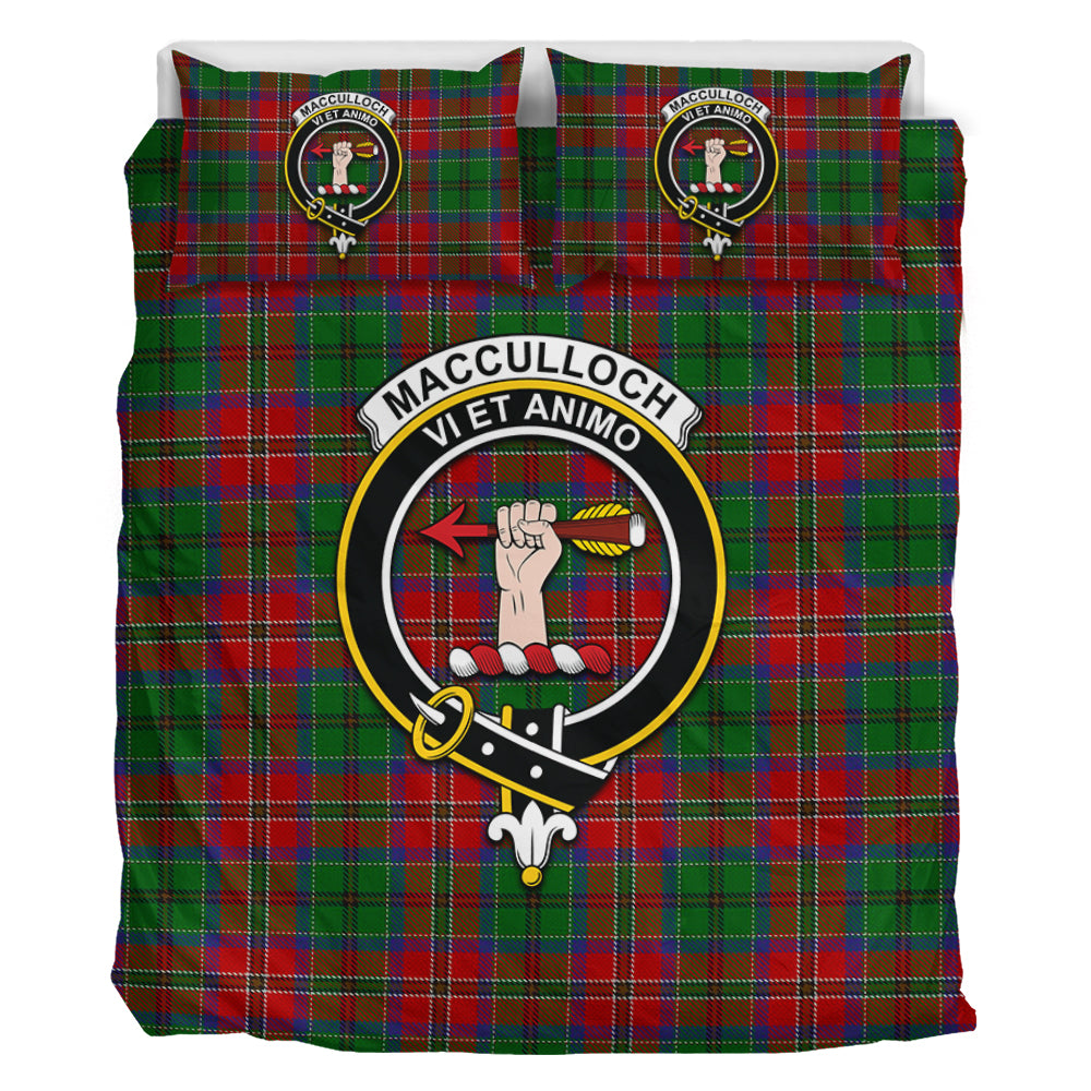 MacCulloch (McCulloch) Tartan Bedding Set with Family Crest - Tartan Vibes Clothing