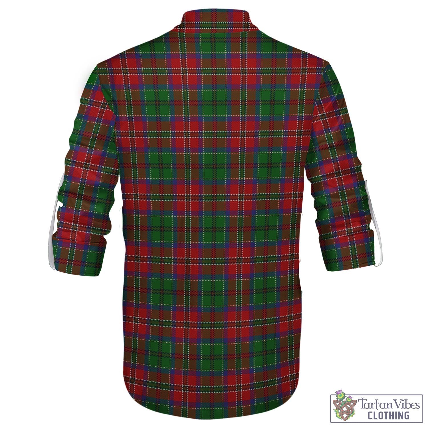 Tartan Vibes Clothing MacCulloch Tartan Men's Scottish Traditional Jacobite Ghillie Kilt Shirt