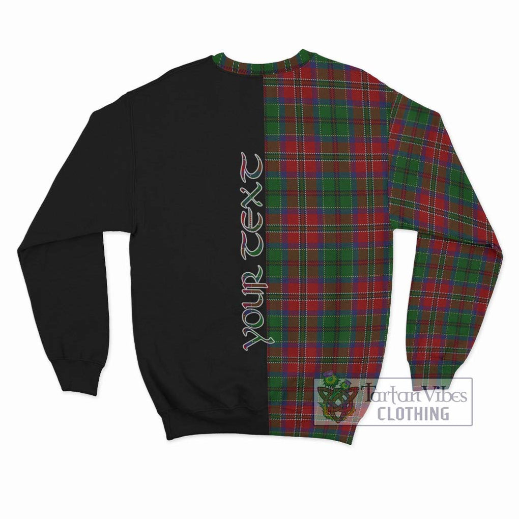 MacCulloch (McCulloch) Tartan Sweatshirt with Family Crest and Half Of Me Style - Tartanvibesclothing Shop