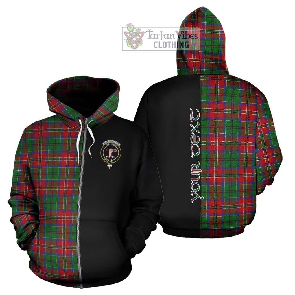 MacCulloch (McCulloch) Tartan Hoodie with Family Crest and Half Of Me Style - Tartanvibesclothing Shop
