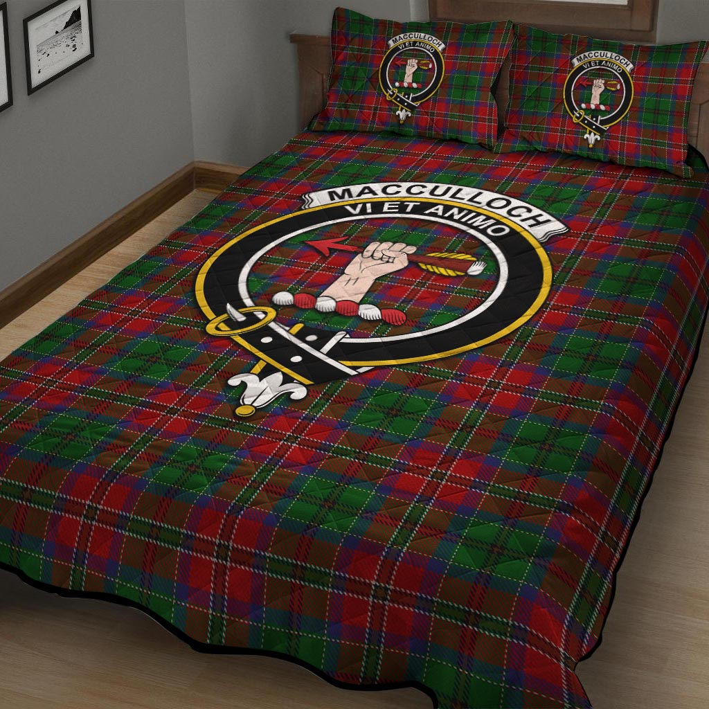 MacCulloch (McCulloch) Tartan Quilt Bed Set with Family Crest - Tartan Vibes Clothing