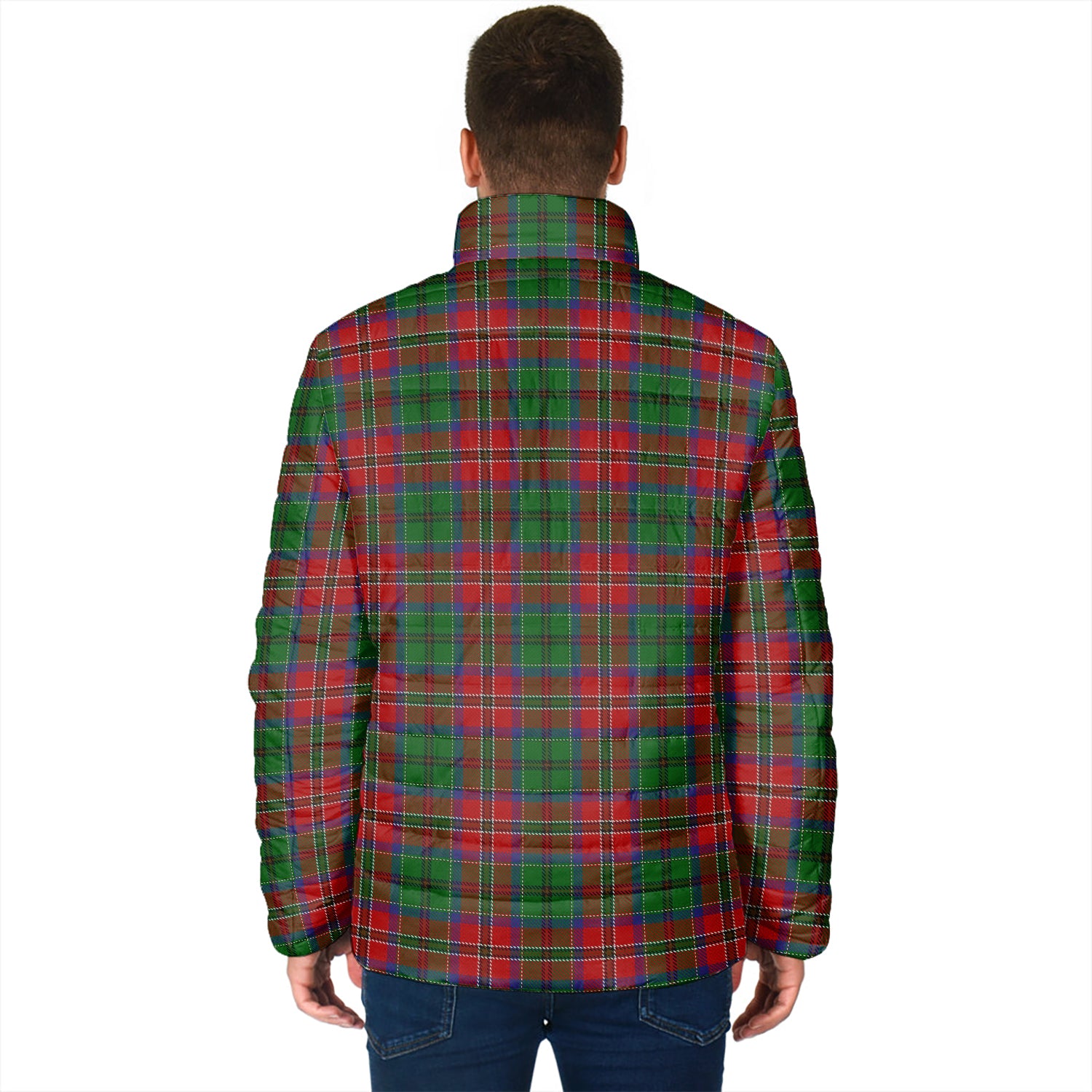 MacCulloch (McCulloch) Tartan Padded Jacket with Family Crest - Tartan Vibes Clothing