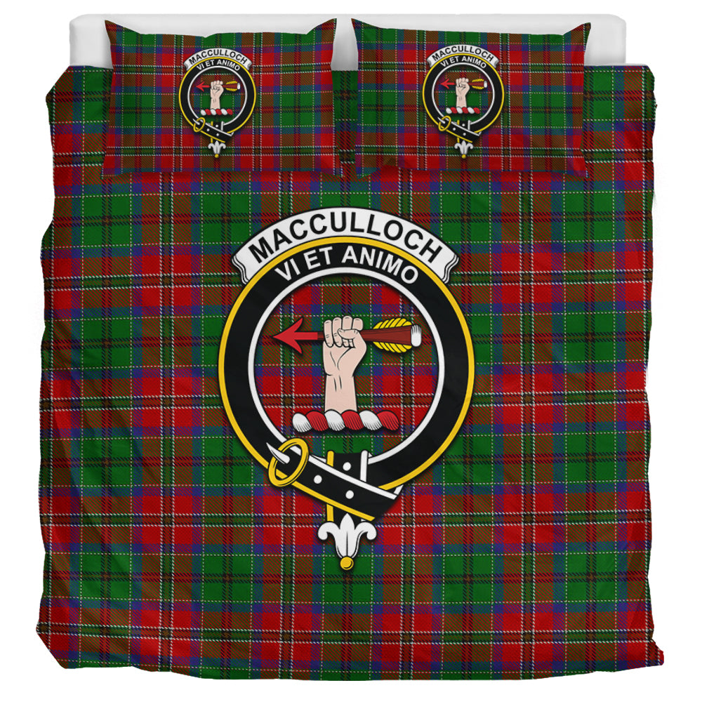 MacCulloch (McCulloch) Tartan Bedding Set with Family Crest UK Bedding Set UK Super King 104*94 inch - Tartan Vibes Clothing