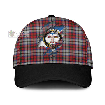 MacCulloch Dress Tartan Classic Cap with Family Crest In Me Style