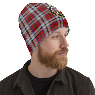 MacCulloch Dress Tartan Beanies Hat with Family Crest