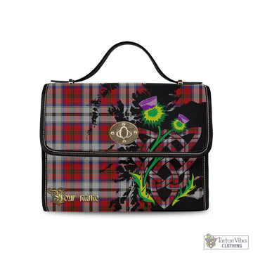 MacCulloch Dress Tartan Waterproof Canvas Bag with Scotland Map and Thistle Celtic Accents